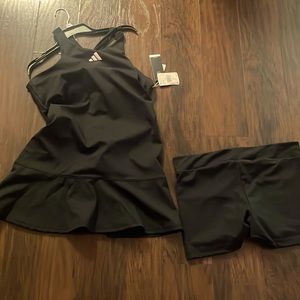 Adidas exercise dress with shorts to match